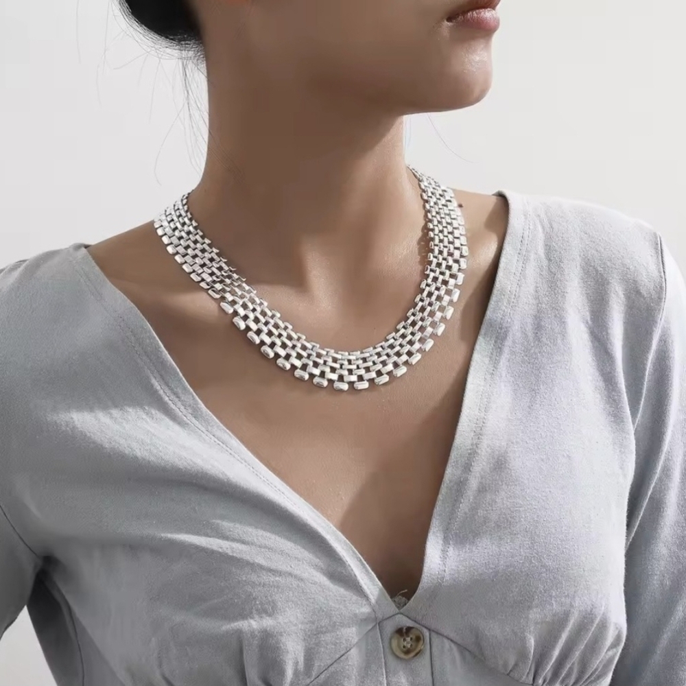 🩶🩶NEW🩶🩶 PRETTY!! Iron Cuban Chunky Thick Chain Necklace - Picture 2 of 14